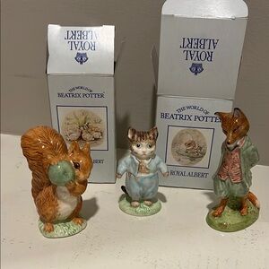 The World of Beatrix Potter figurines-set of 3